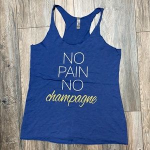 Blue racerback tank